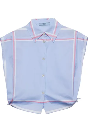 Prada Sleeveless cropped poplin shirt