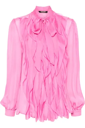 Roberto Cavalli Ruffled pussy-bow shirt