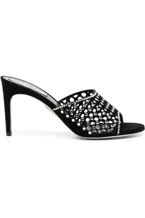 RENE CAOVILLA Ginger 90mm leather mules