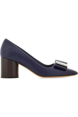 Salvatore Ferragamo Double-bow 60mm leather pumps