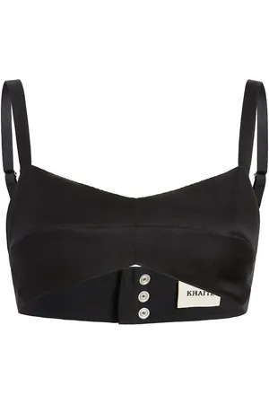 Khaite The Knox silk bralette top