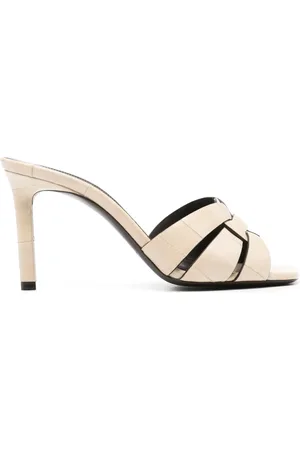 Saint Laurent Tribute 85mm leather mules