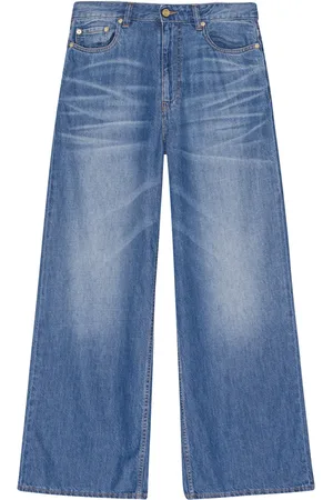 Ganni Mid-rise wide-leg jeans
