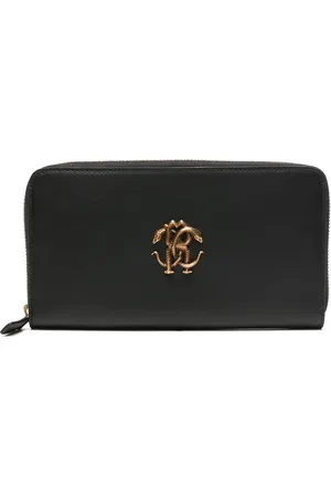Roberto Cavalli Monogram-plaque leather wallet