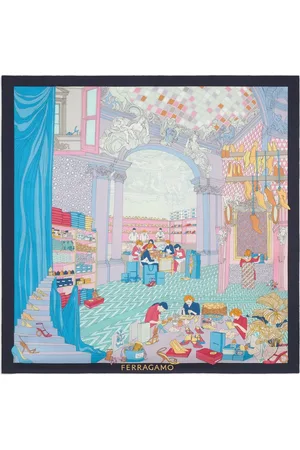 Salvatore Ferragamo Graphic-print silk scarf