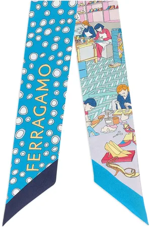 Salvatore Ferragamo Logo-print silk scarf