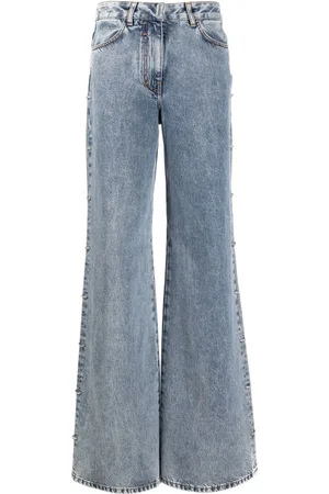 Givenchy Crystal-embellished wide-leg jeans