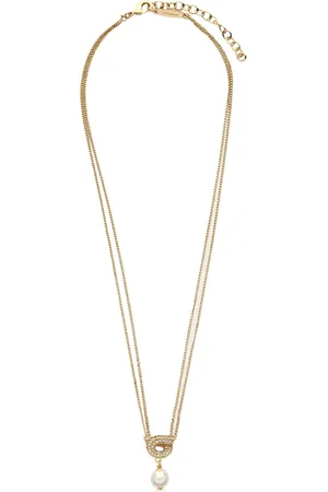 Salvatore Ferragamo Gancini pearl pendant necklace