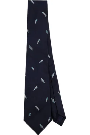 Paul Smith Parrot-pattern silk tie