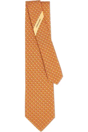Salvatore Ferragamo Equestrian-print silk tie