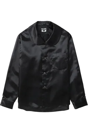 Comme des Garçons Rounded-collar satin shirt