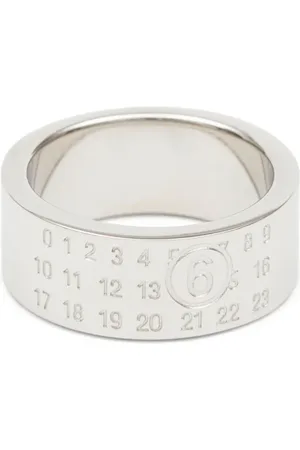Maison Margiela Numeric engraved polished ring