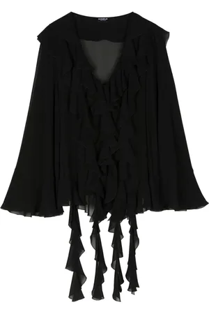 Dondup Draped-detail ruffled blouse