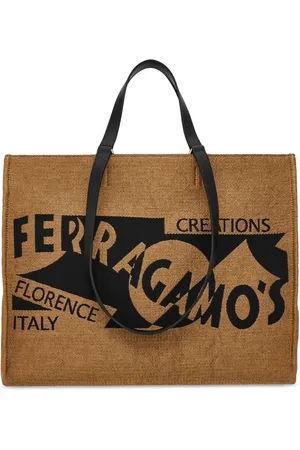 Salvatore Ferragamo Large Venna logo-embroidered tote bag