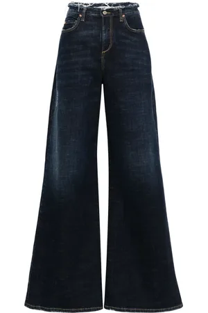 Dorothee Schumacher Frayed-detail wide-leg jeans