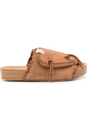 VISVIM Christo Shaman Folk suede slides