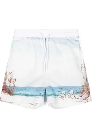 PATACHOU Beach-print swim shorts