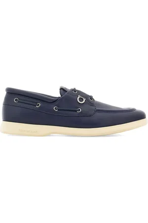 Salvatore Ferragamo Gancini leather boat shoes