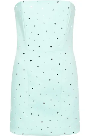 GIUSEPPE DI MORABITO Rhinestoned strapless minidress