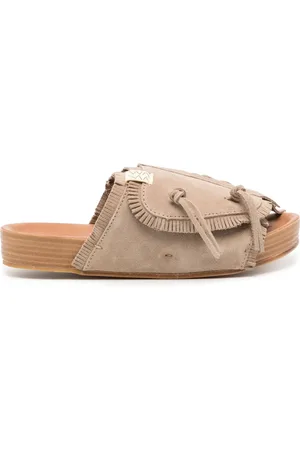 VISVIM Christo Shaman Folk suede slides
