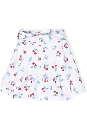 MONNALISA Cherry bow-print rain jacket