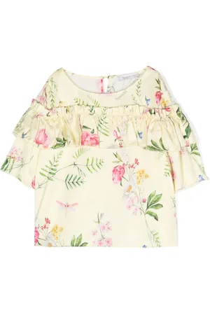 MONNALISA Floral-print ruffled blouse