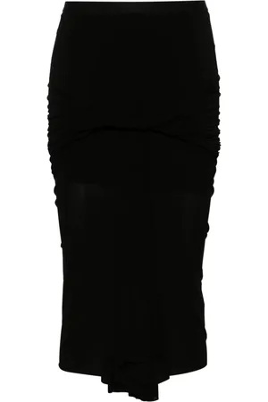 Rick Owens Twist-detailing midi skirt