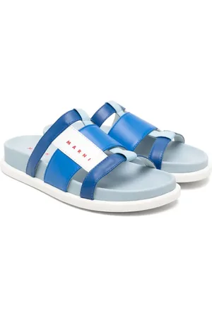 Marni Logo-print leather slides