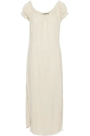 Elena Velez Frayed chemise slip dress