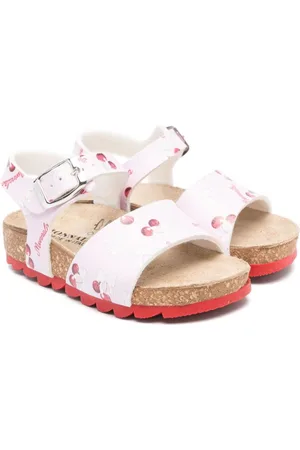 MONNALISA Bow-print buckled sandals