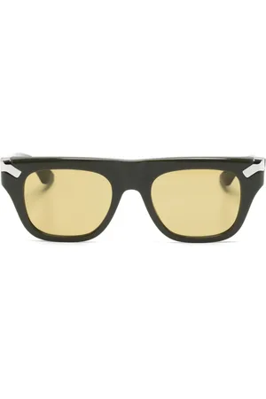Alexander McQueen Logo-engraved square-frame sunglasses