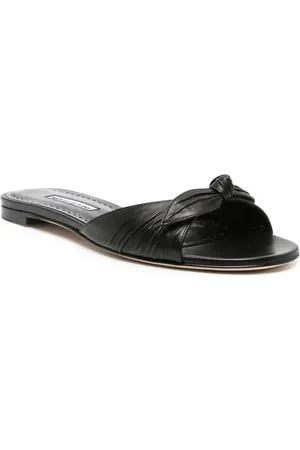 Manolo Blahnik Lollo leather slides