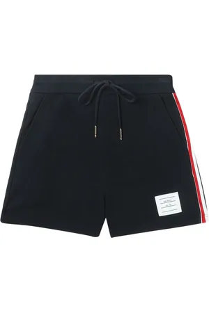 Thom Browne Stripe-detail piqu??-weave shorts