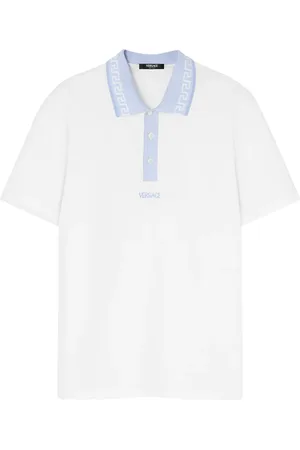 VERSACE Greca-collar polo shirt