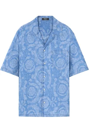 VERSACE Barocco chambray denim shirt