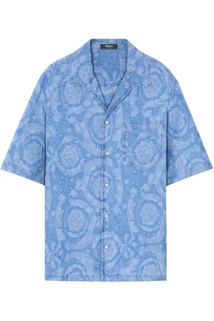 VERSACE Barocco chambray denim shirt