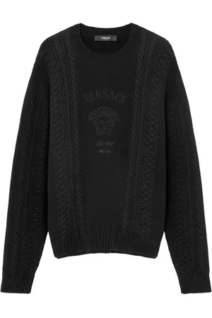 VERSACE Medusa Milano cable-knit sweater