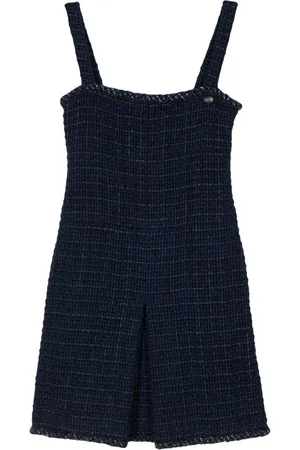 CHANEL 2000s sleeveless tweed minidress