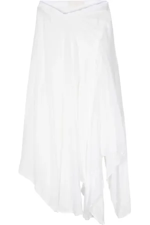 MARC LE BIHAN Asymmetric ramie midi skirt