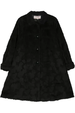 Saint Laurent Single-breasted faux-fur coat