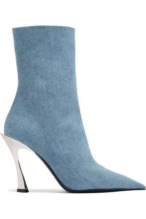 MUGLER Fang 95mm denim boots