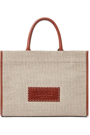 VERSACE Medium Athena raffia tote bag