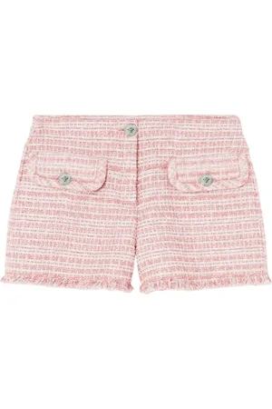 VERSACE Tweed mini shorts