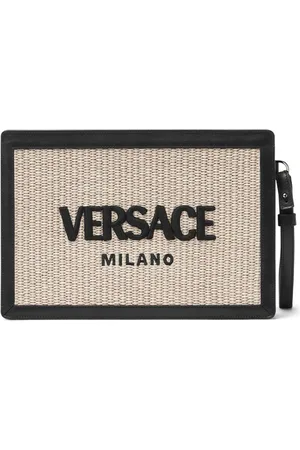 VERSACE Milano raffia clutch bag