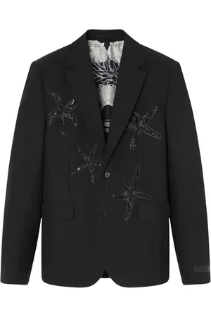 VERSACE Bead-embellished single-breasted blazer