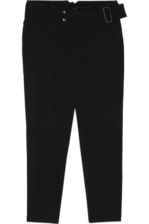 YOHJI YAMAMOTO Gabardine belted tapered trousers