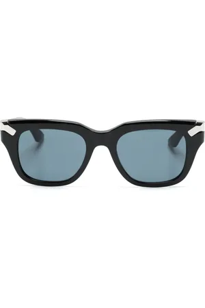 Alexander McQueen Logo-engraved square-frame sunglasses
