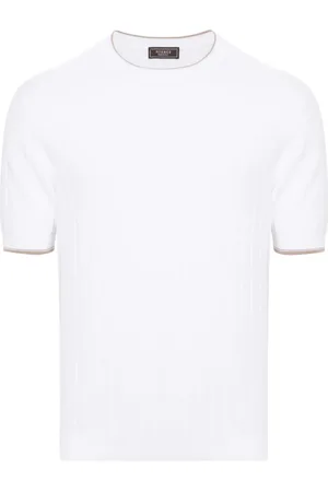 PESERICO SIGN Wide-ribbed cotton T-shirt