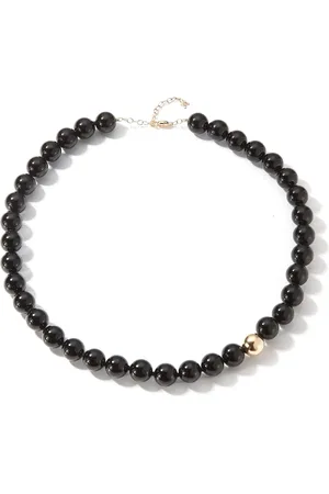 Mateo 14kt yellow gold onyx choker necklace