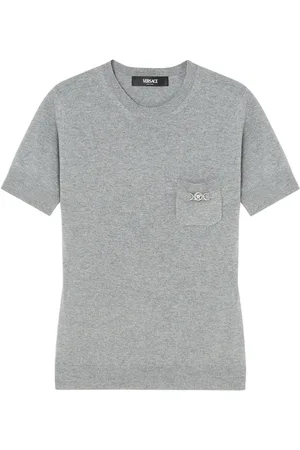 VERSACE Medusa-plaque knitted top